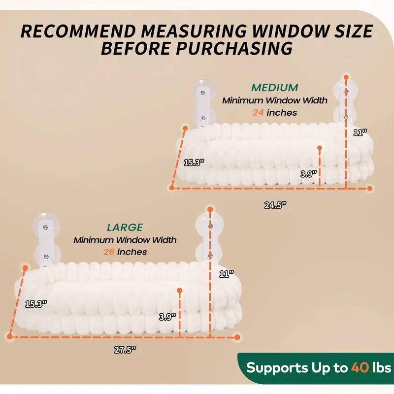Folding Window Hammock for Cats and Small Dogs