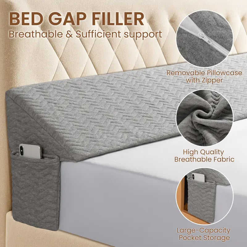 Sonoro Kate Home Bed Wedge Pillow For Headboard, Mattress Gap Filler, Triangle Bloster Pillow Wedge