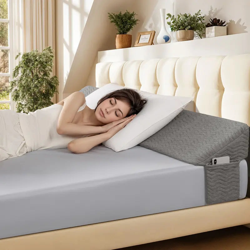 Sonoro Kate Home Bed Wedge Pillow For Headboard, Mattress Gap Filler, Triangle Bloster Pillow Wedge