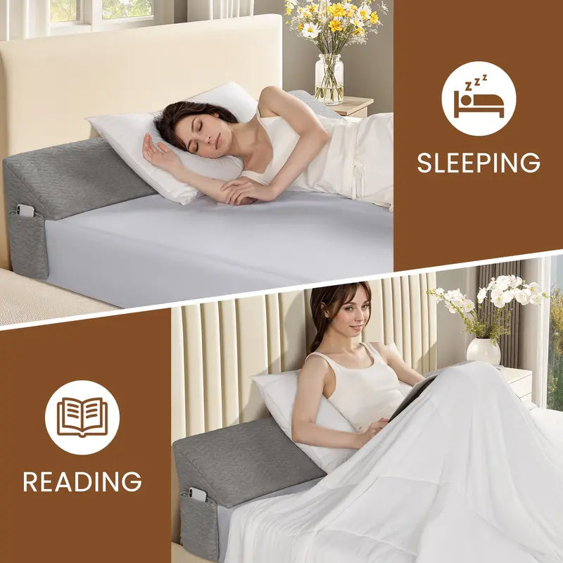 Sonoro Kate Home Bed Wedge Pillow For Headboard, Mattress Gap Filler, Triangle Bloster Pillow Wedge