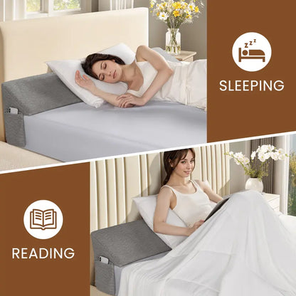 Sonoro Kate Home Bed Wedge Pillow For Headboard, Mattress Gap Filler, Triangle Bloster Pillow Wedge