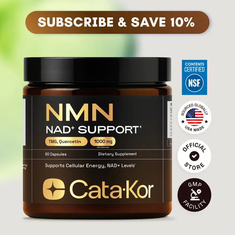 NAD+ Support Complex - NMN, Quercetin, TMG & Resveratrol for Cellular Energy and Healthy Aging
