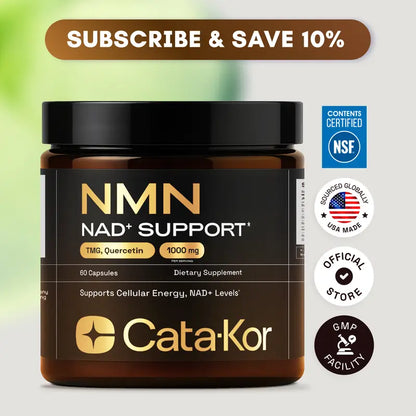 NAD+ Support Complex - NMN, Quercetin, TMG & Resveratrol for Cellular Energy and Healthy Aging