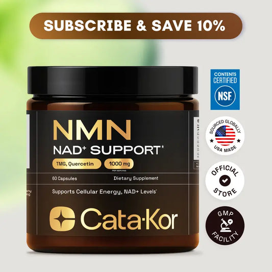 NAD+ Support Complex - NMN, Quercetin, TMG & Resveratrol for Cellular Energy and Healthy Aging