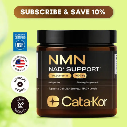 NAD+ Support Complex - NMN, Quercetin, TMG & Resveratrol for Cellular Energy and Healthy Aging