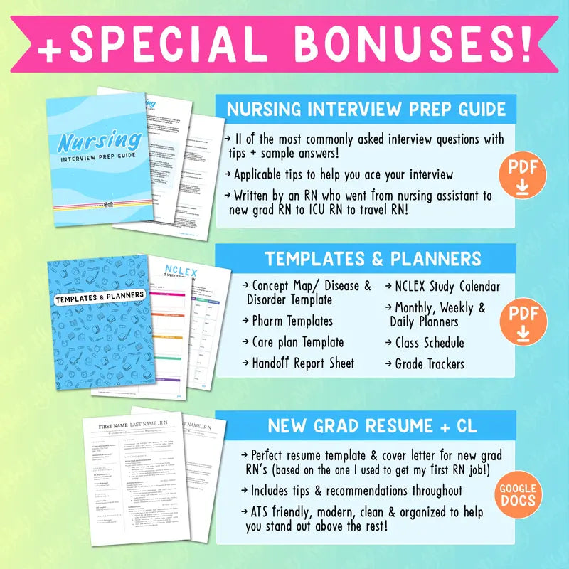 Nursing School Success Bundle [Spiral Bound]