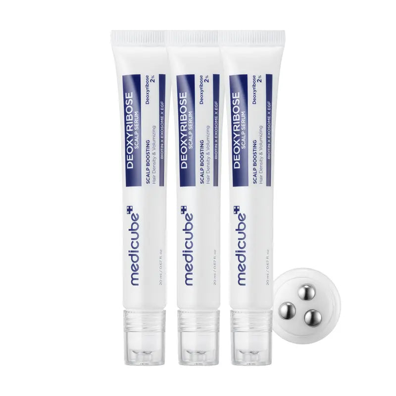 Deoxyribose Scalp Serum | For Fuller-Looking Hair & Scalp Strengthening Roll-On Serum | Deoxyribose, Rosemary, EGF, Caffeine for Fine, Thin Hair | Korean Hair Care, K-Beauty