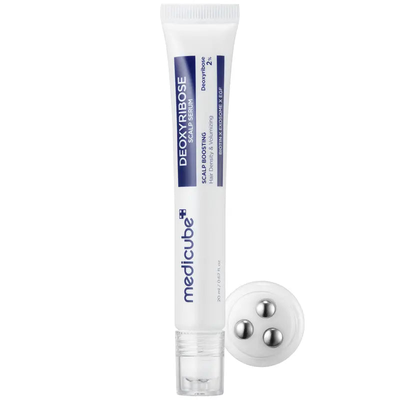 Deoxyribose Scalp Serum | For Fuller-Looking Hair & Scalp Strengthening Roll-On Serum | Deoxyribose, Rosemary, EGF, Caffeine for Fine, Thin Hair | Korean Hair Care, K-Beauty